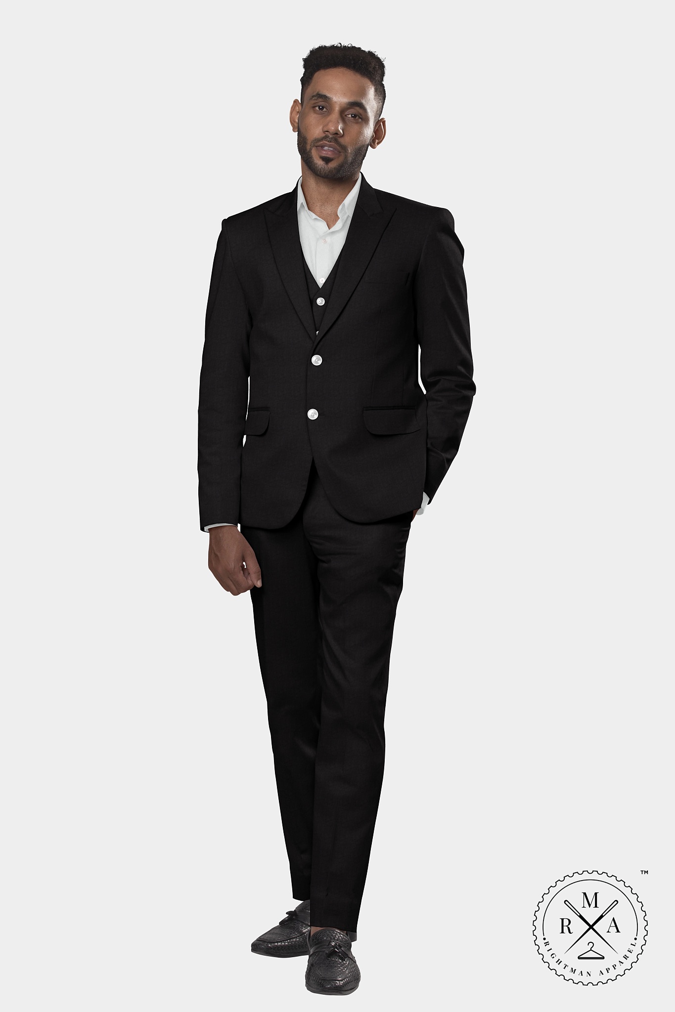 Gloss Black TR Three Piece Suit SU01