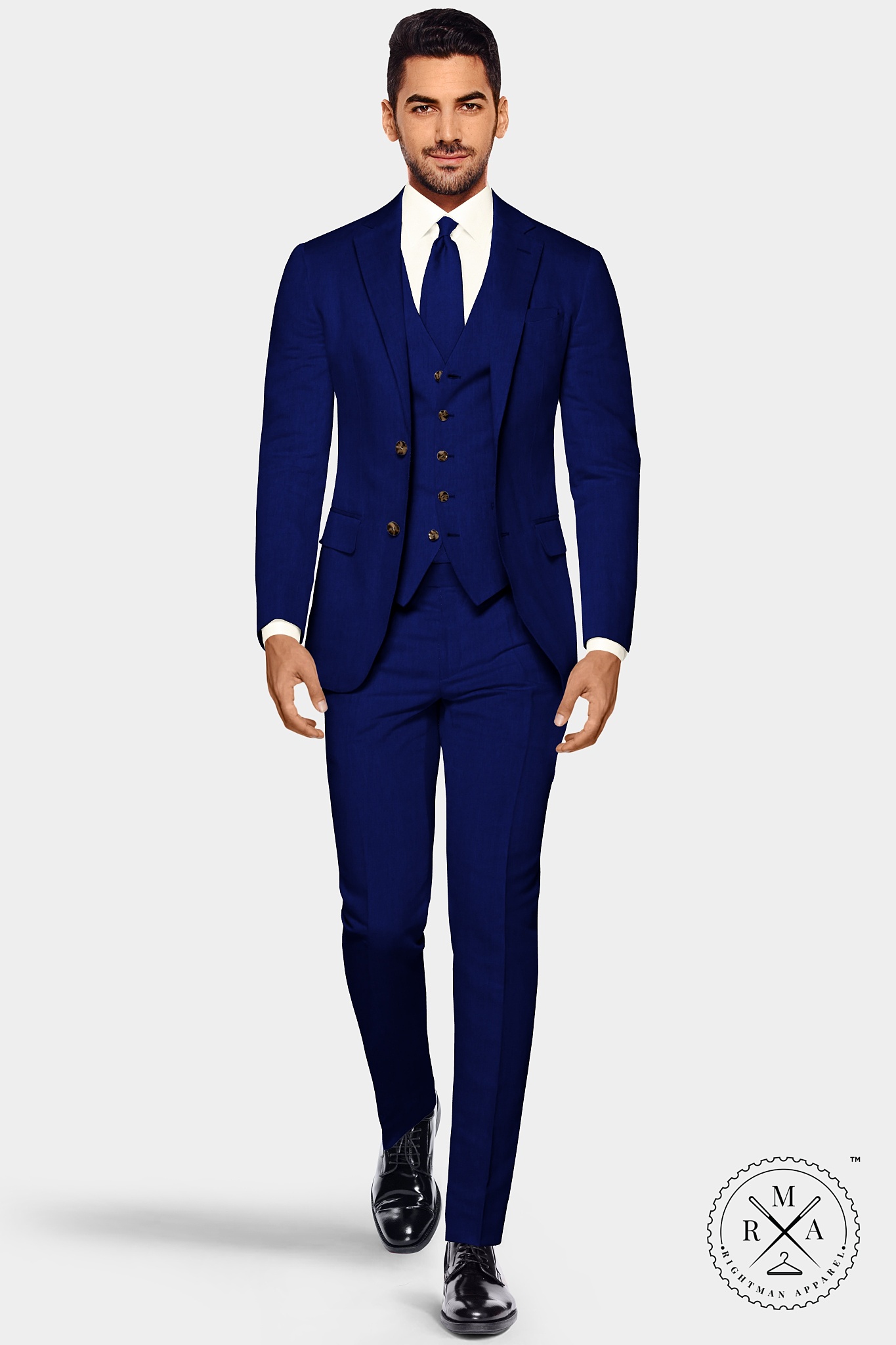 Solid Blue TR Three Piece Suit SU41