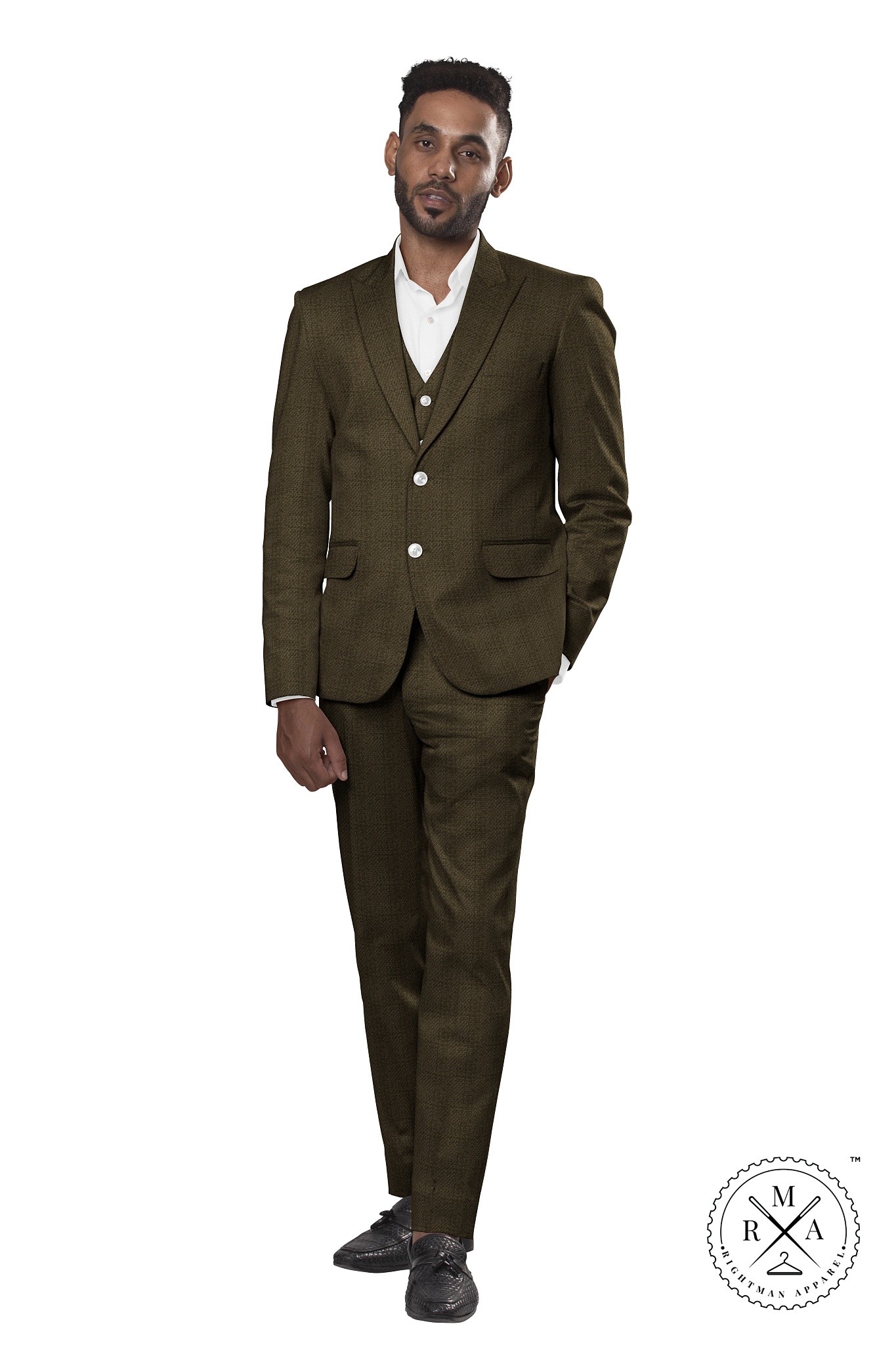 Brown Lining Three Piece Suit SU97