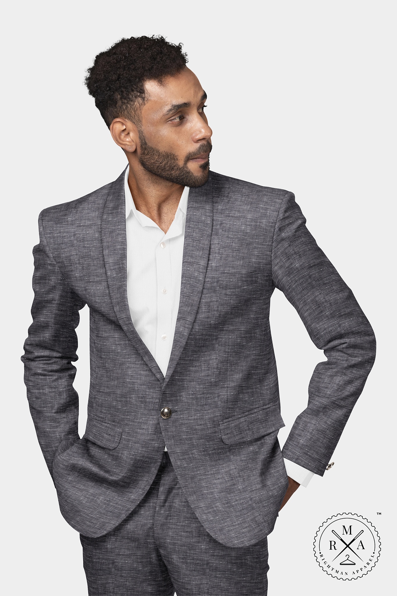 Moonlit Grey Two Piece Suit SU255