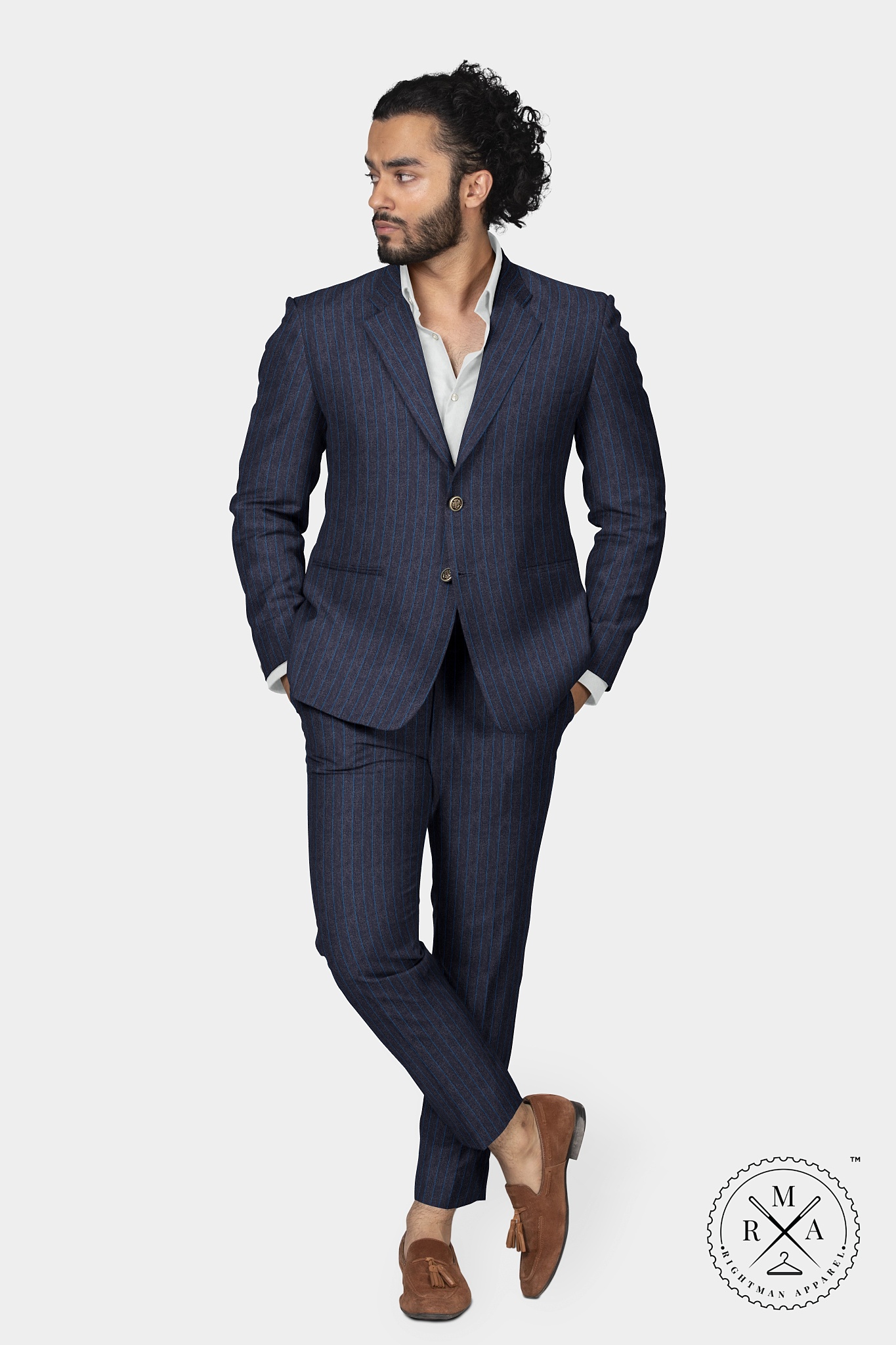 Blue Lining Two Piece Suit SU302