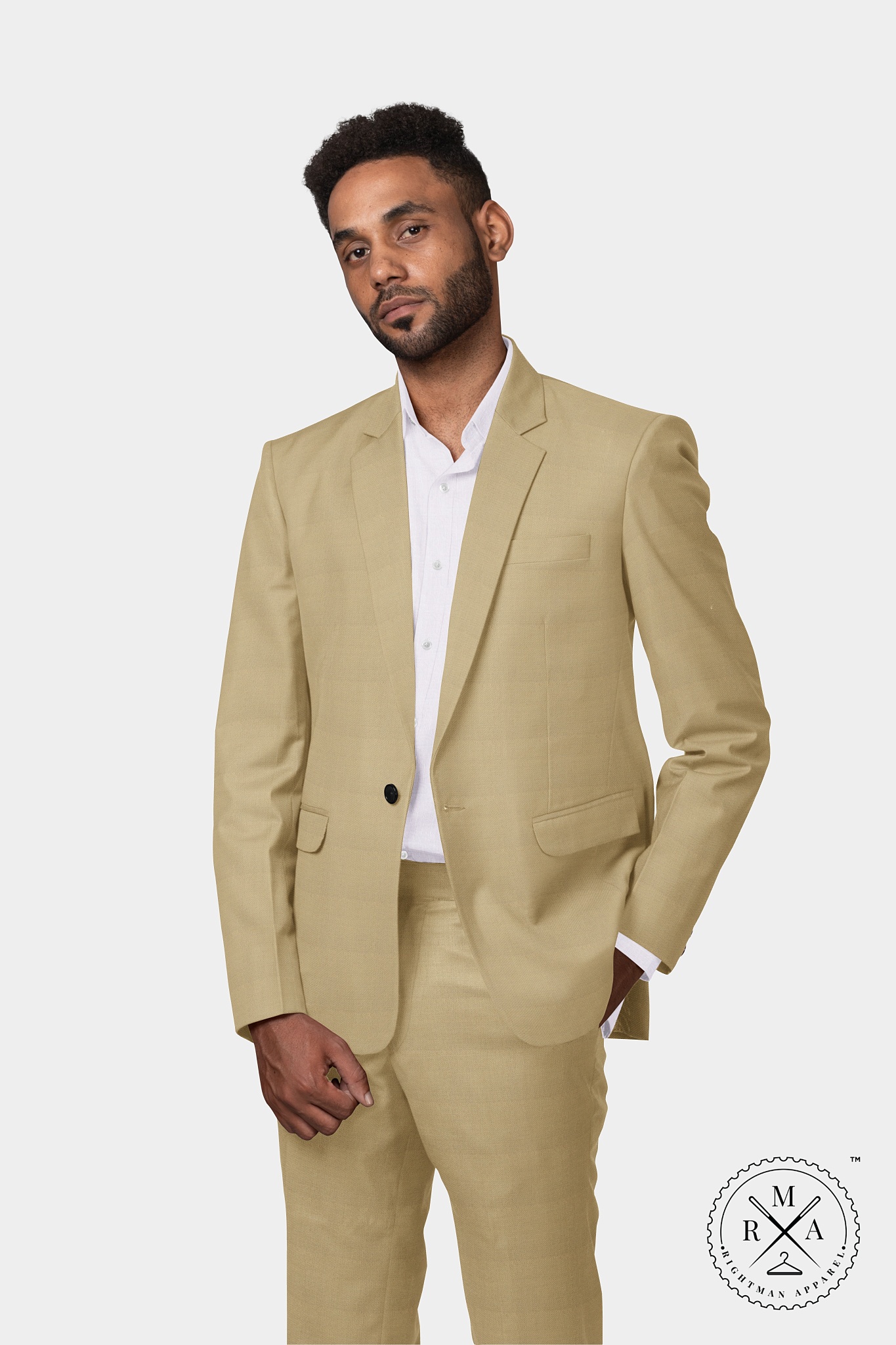 Vanilla Colour Two Piece Suit SU347