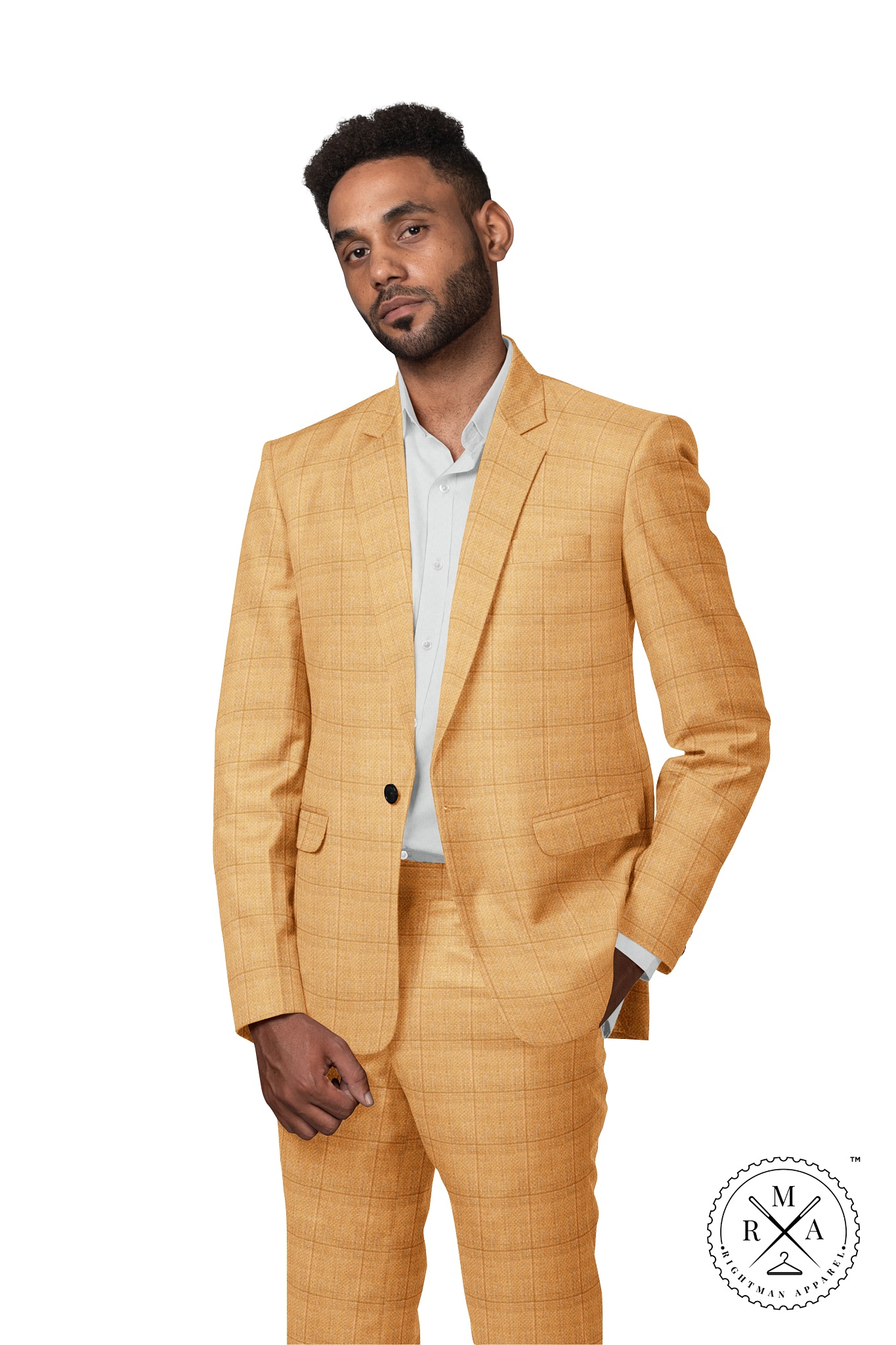 Hazelnut Checked Two Piece Suit SU17