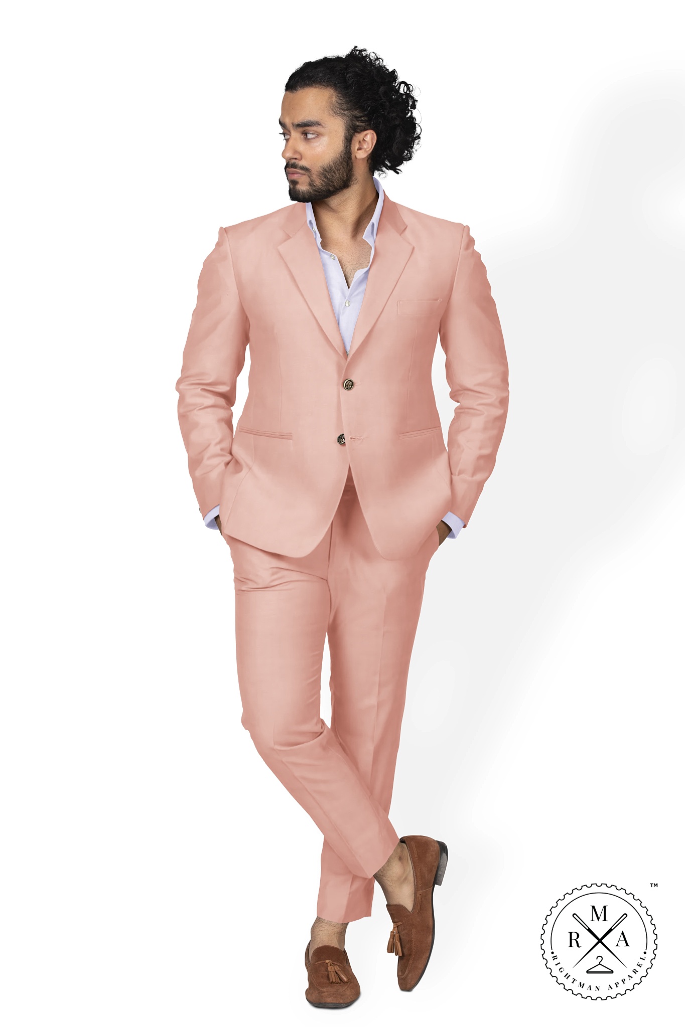 Coral Pink TR Two Piece Suit SU38