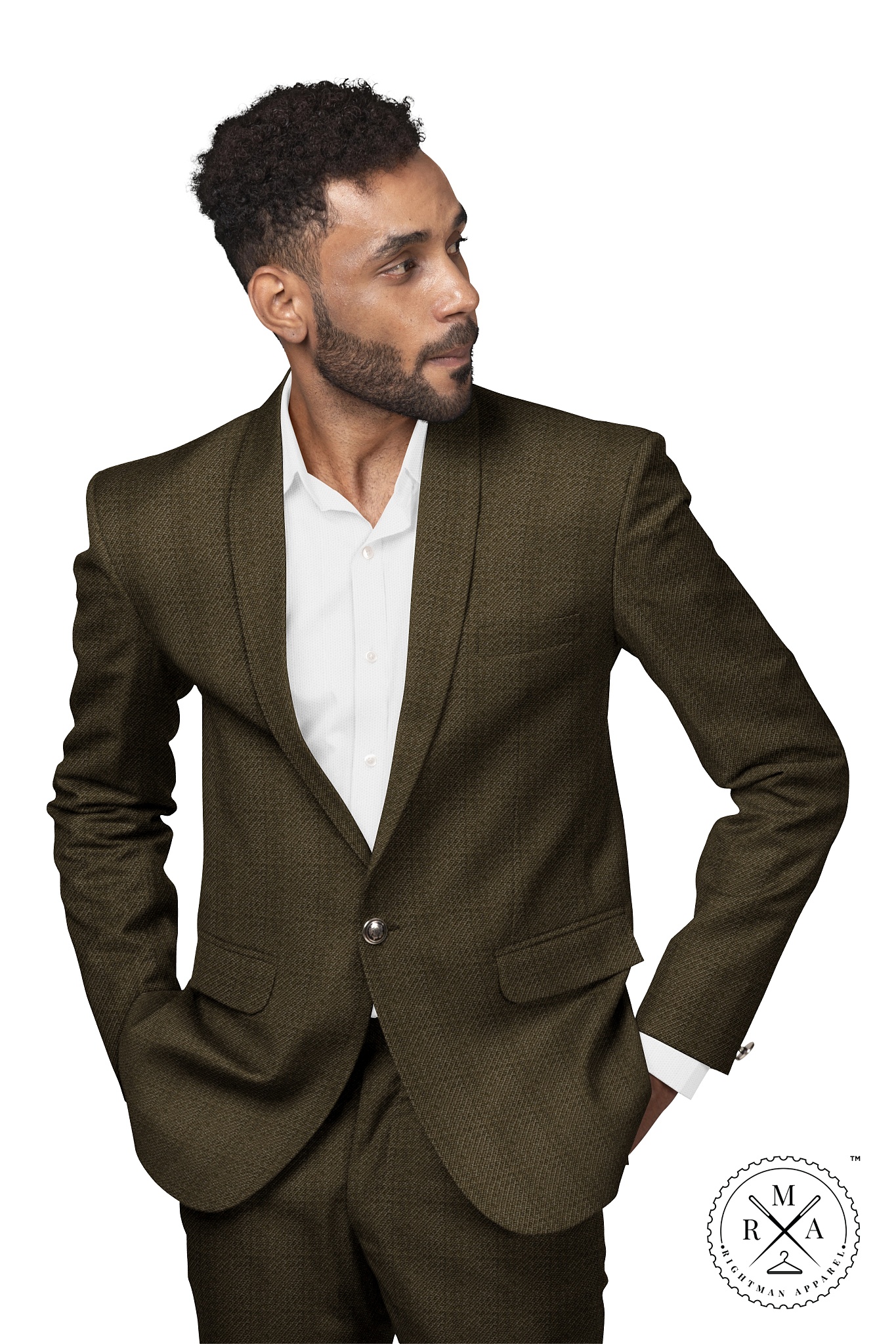 Brown Lining Two Piece Suit SU97