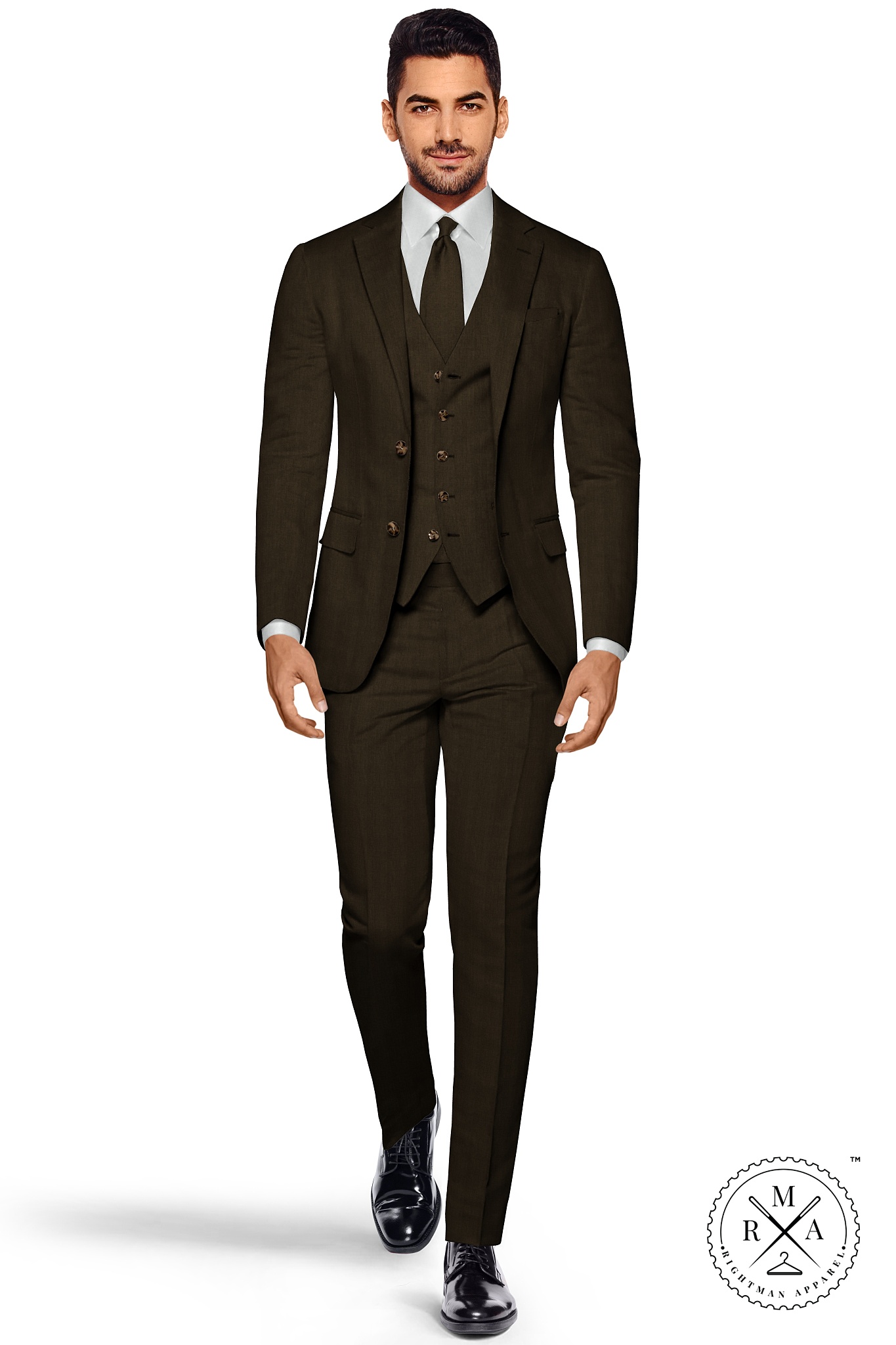 20-40s 3Peace Suit K.AKAHANE Brown AM99（Custom Fitted Suits 